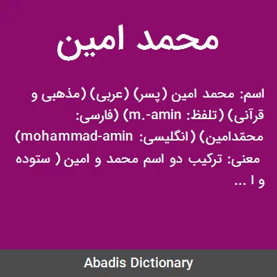 معنی محمد امین